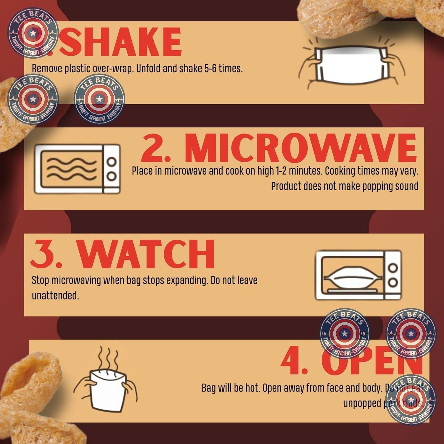 Lowrey's Bacon Curls Microwave Pork Rinds (Chicharrones) – Kid-Friendly Crunchy Snack for Lunchboxes, Road Trips, and After-School Treats