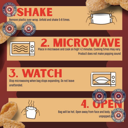 Lowrey's Bacon Curls Microwave Pork Rinds (Chicharrones) – Kid-Friendly Crunchy Snack for Lunchboxes, Road Trips, and After-School Treats