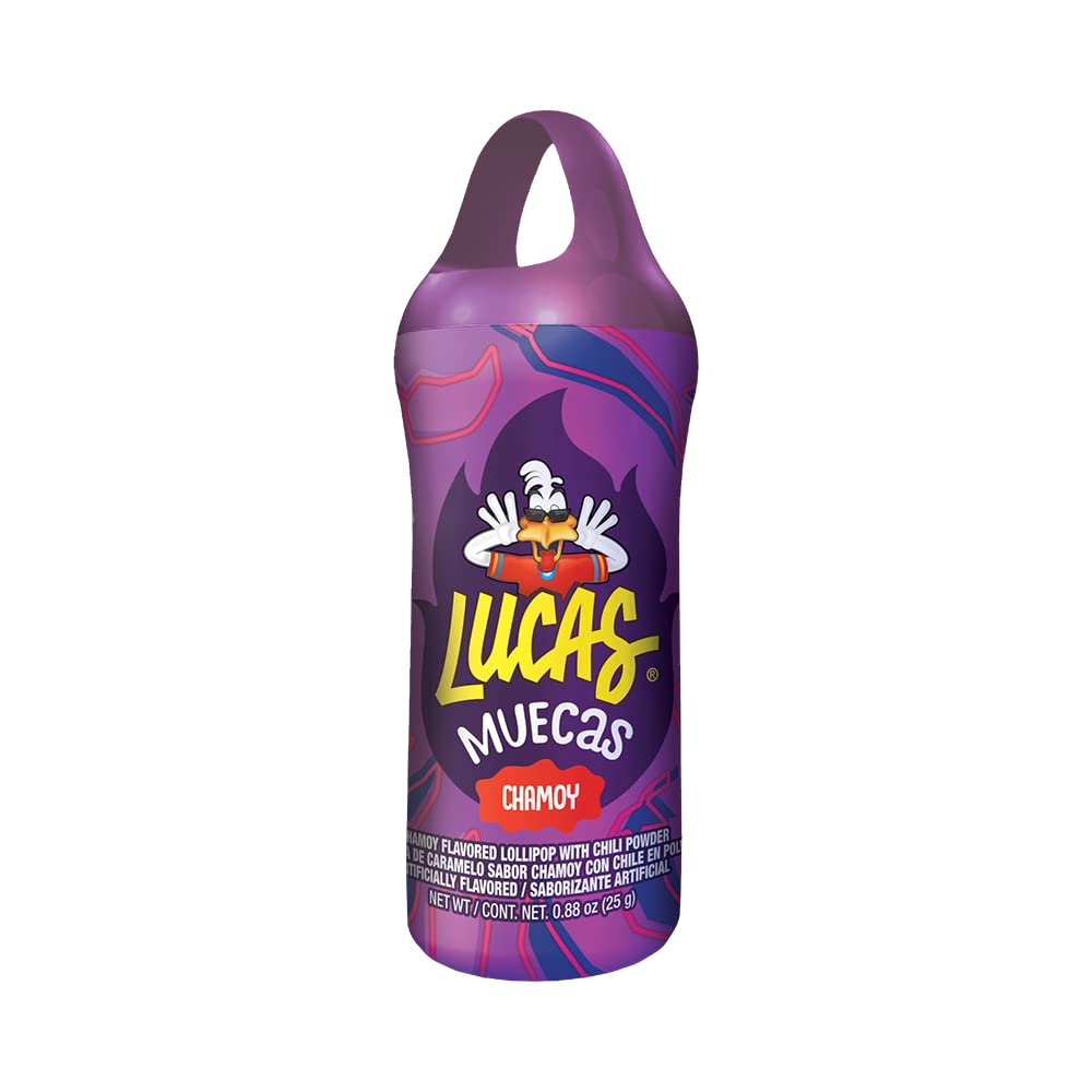 Lucas Muecas Chamoy Lollipops – Travel-Friendly Spicy-Sweet Candy for Hiking Trips, Beach Days, and Outdoor Adventures