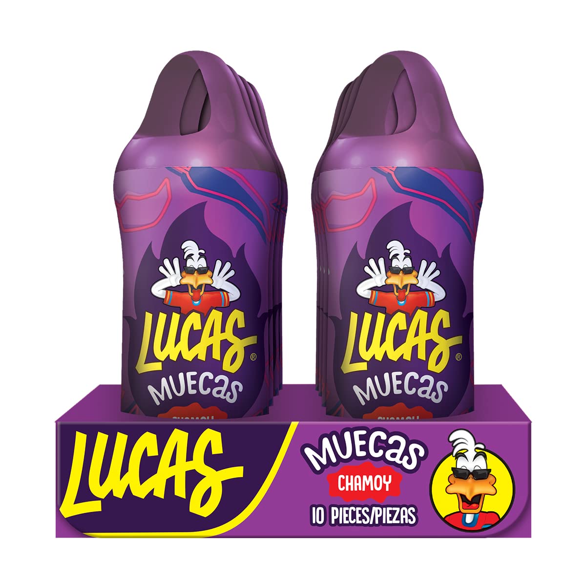 Lucas Muecas Chamoy Lollipops – Travel-Friendly Spicy-Sweet Candy for Hiking Trips, Beach Days, and Outdoor Adventures