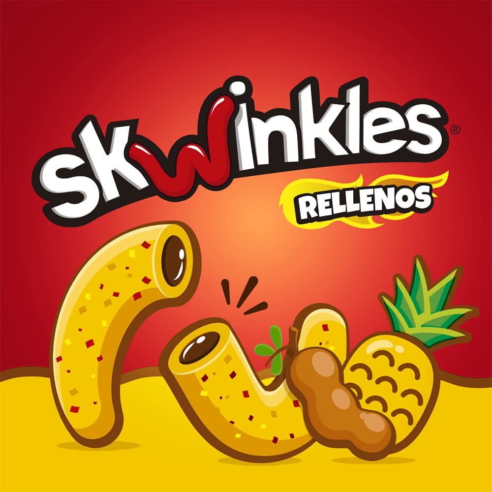 Lucas Skwinkles Pineapple Chili Candy – Non-Sticky Travel Snack for Kids on Road Trips and School Outings