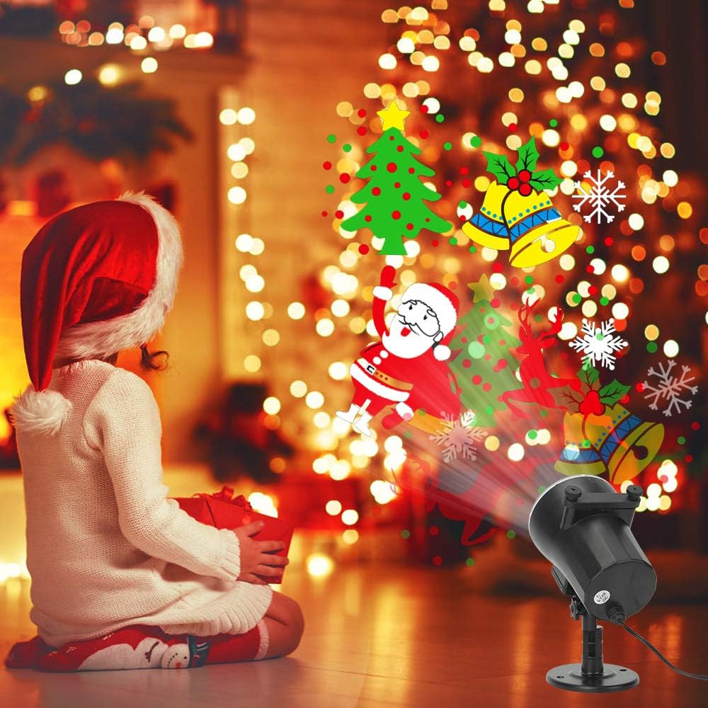 Lumaflair AuraGlow Child-Friendly Light – Flame-Free Holiday Projector for Kids Bedroom and Family Room