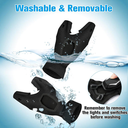 LumeFlex Hands-Free LED Gloves – Senior-Friendly Light for Safe Nighttime Toenail Trimming and Daily Tasks