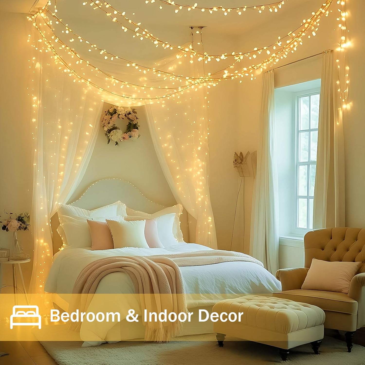 Lumify Cool Touch Fairy Lights LED with Auto Timer – Smoke Free Candle Alternative for Senior Living and Allergy Sensitive Homes