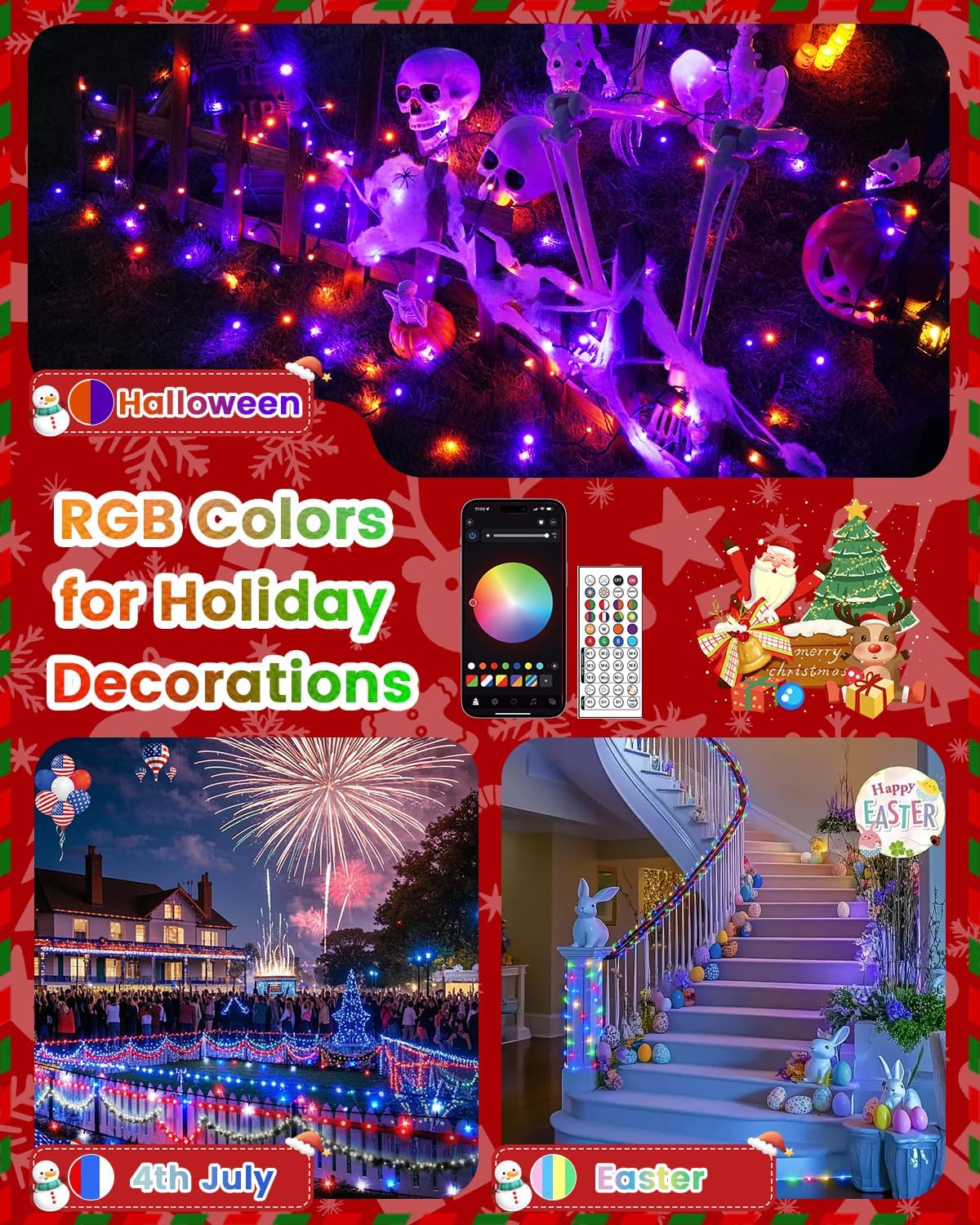 LumifyHome Color Changing Lights – Nightly Wind Down Ritual, Dimmable 82ft Bedroom Mood Lights with Music Sync