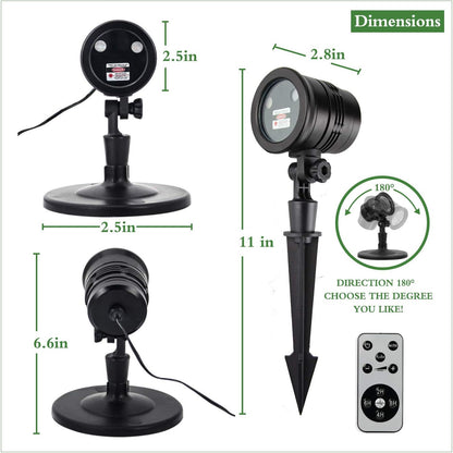 Lumilux Glow Star Projector – All-Weather Outdoor Garden Spotlight, 3900 sq ft Coverage with Ground Stake and Round Base