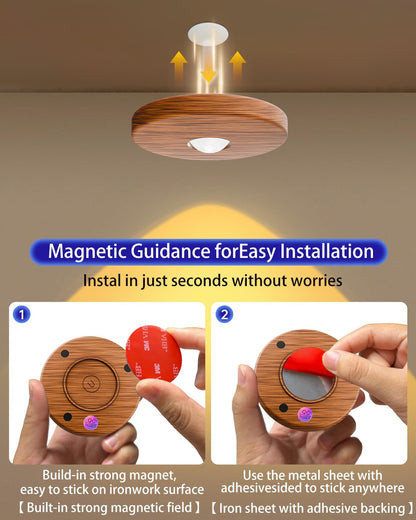 LuminAura Wireless Puck Lights – Kids Room Closet and Reading Nook Lighting, Remote Controlled