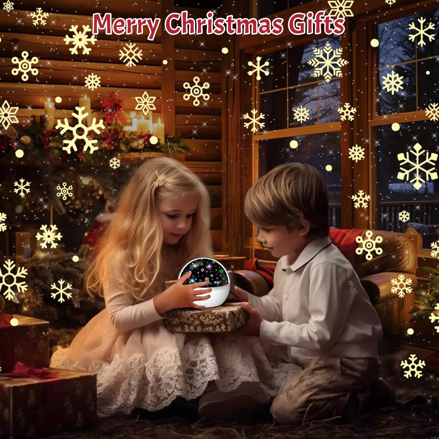 LuminoCrib Quiet LED Projector Lamp – Soothing Warm Light Therapy for Children Who Fear the Dark