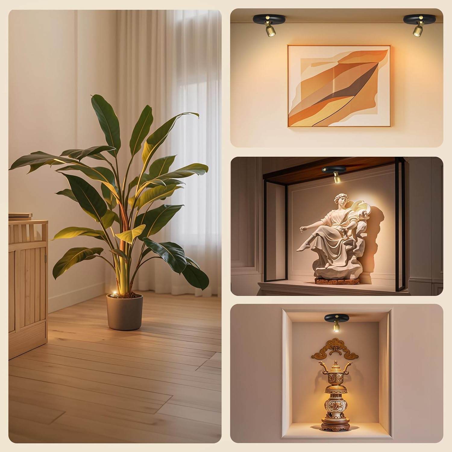 LUMIORA Dimmable LED Uplight for Holiday and Valentine's Day Gifting, Pre-Charged 2-Pack Spotlight Ready to Gift Wrap