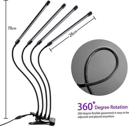 LUMIPRO LED Plant Light — Cubicle Companion with 3/9/12H Cycle for Deep Work Days and Video Call Backgrounds