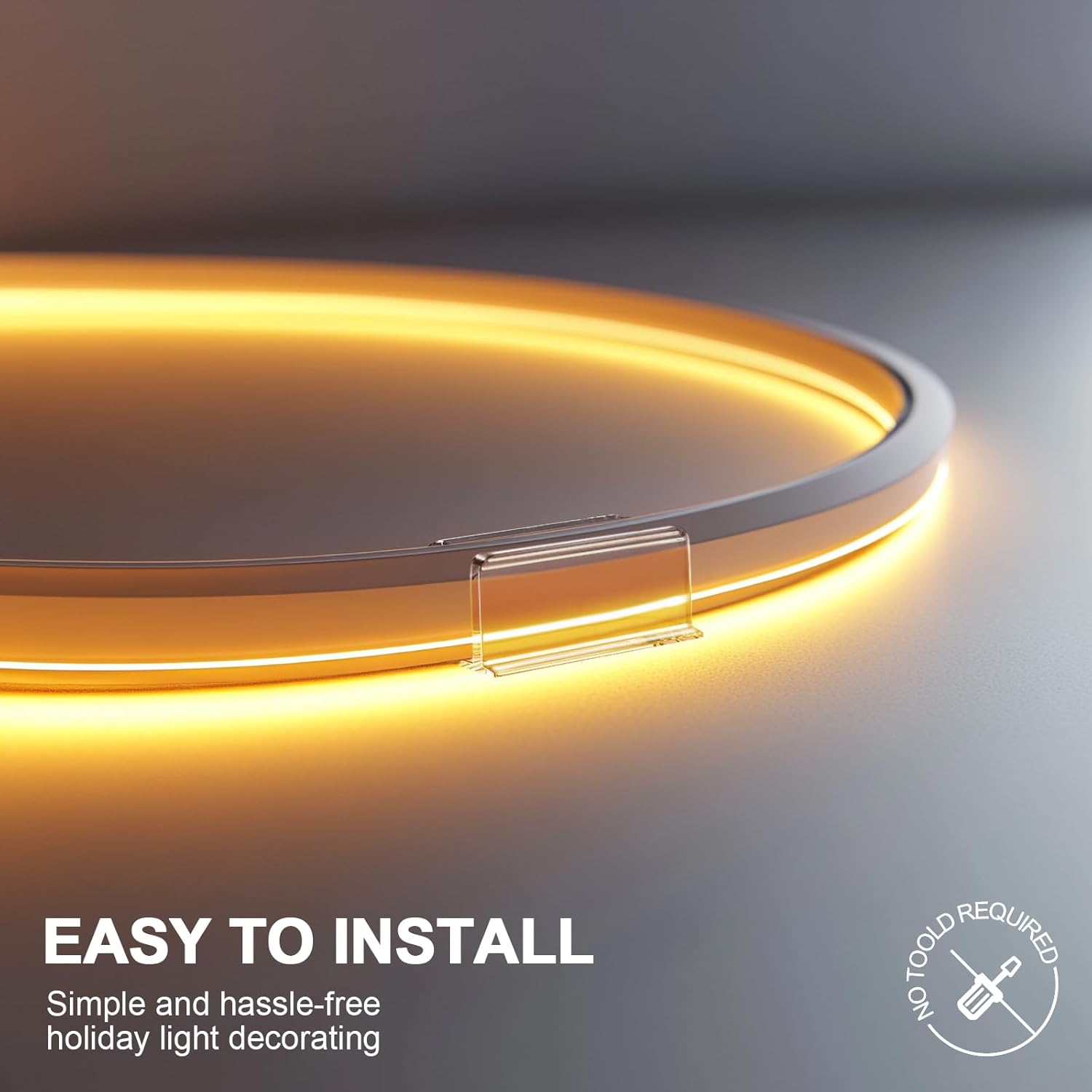 Lumistrip Clear Neon Light Mounting Kit - Thoughtful Gift for Renters and Apartment Dwellers