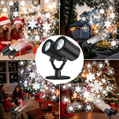 Lumora Glow Indoor Snowfall Lamp – Soft Ambient Light for Fireplace Wall Holiday Styling