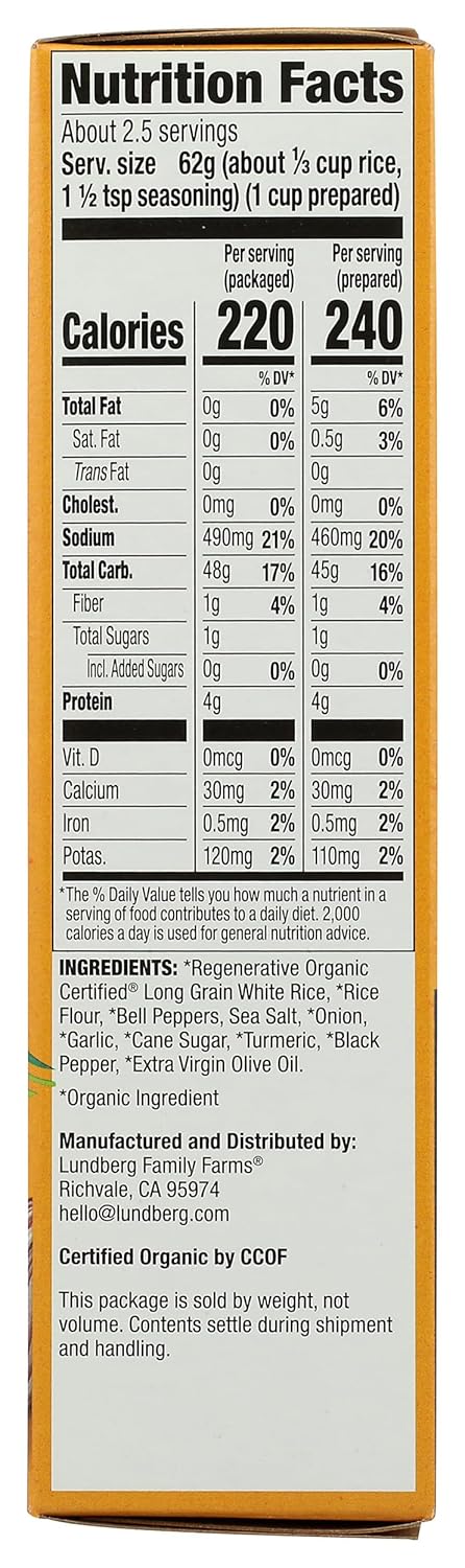 Lundberg Family Farms Organic Yellow Rice – Fast Stovetop Grain for Efficient Meal Planning