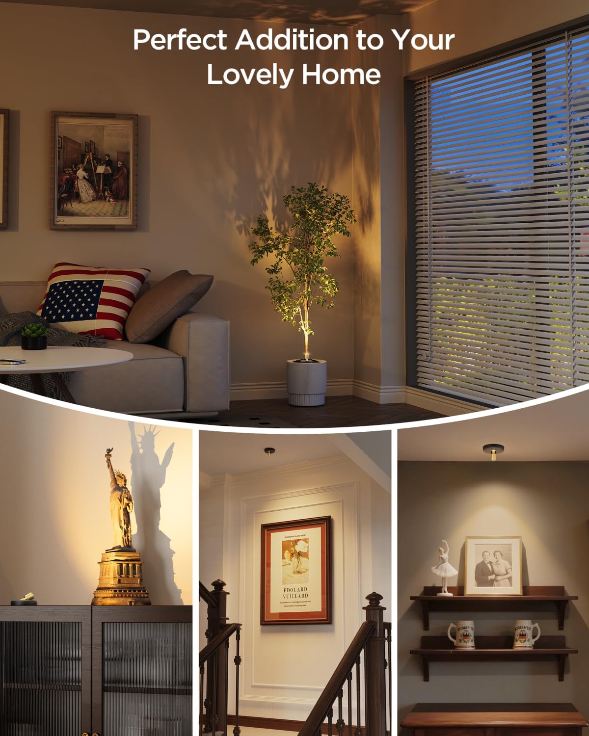 LUXFURNI LED Spot Lights Indoor – Art Collector Spotlight for Sculptures, Portraits, and Museum-Style Home Displays