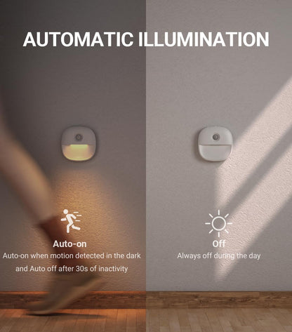 Lyridz LED Stick-On Nightlight – Affordable Practical Birthday Gift for Mom, Grandma, and Elderly Loved Ones