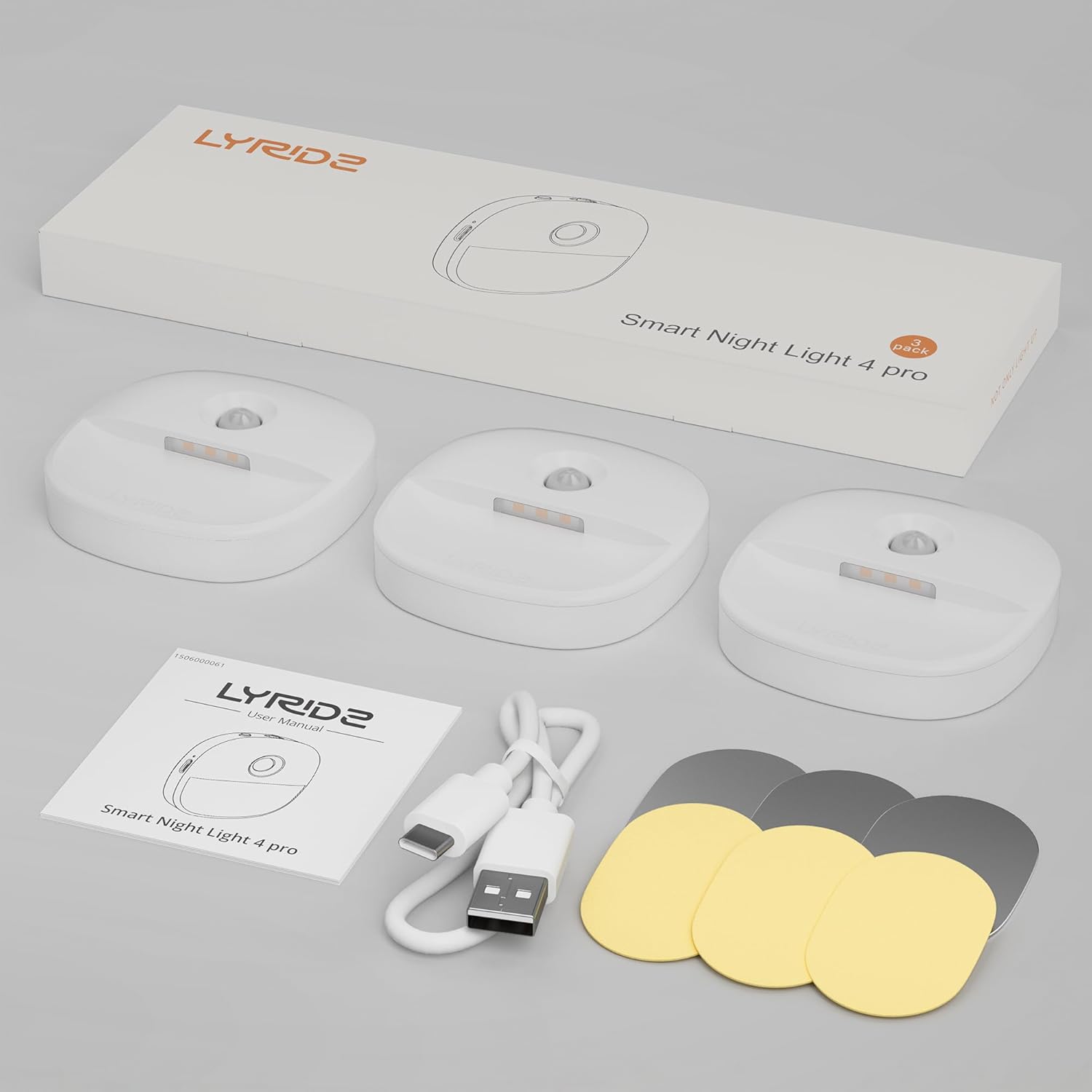 Lyridz LED Stick-On Nightlight – Affordable Practical Birthday Gift for Mom, Grandma, and Elderly Loved Ones