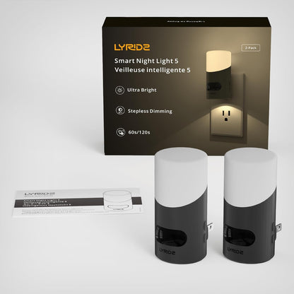 Lyridz Motion Nightlight – Soft Anti-Glare Glow for Midnight Meditation, Reading Nook and Bath Ritual, Plug-in Dimmable