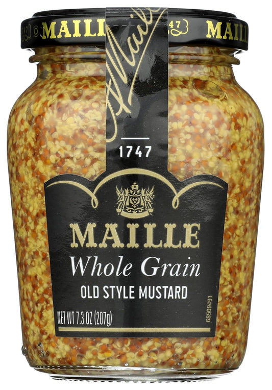 made with crisp whole mustard seeds visible in the jar