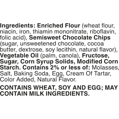 made with real chocolate chips in the chocolate chip variety