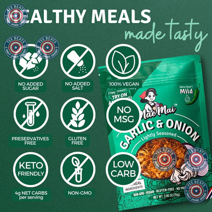 MaeMai MILD Spice – Streamlined Garlic Crisps for Less-Is-More Cooking, Non-Oily Rice Crunch