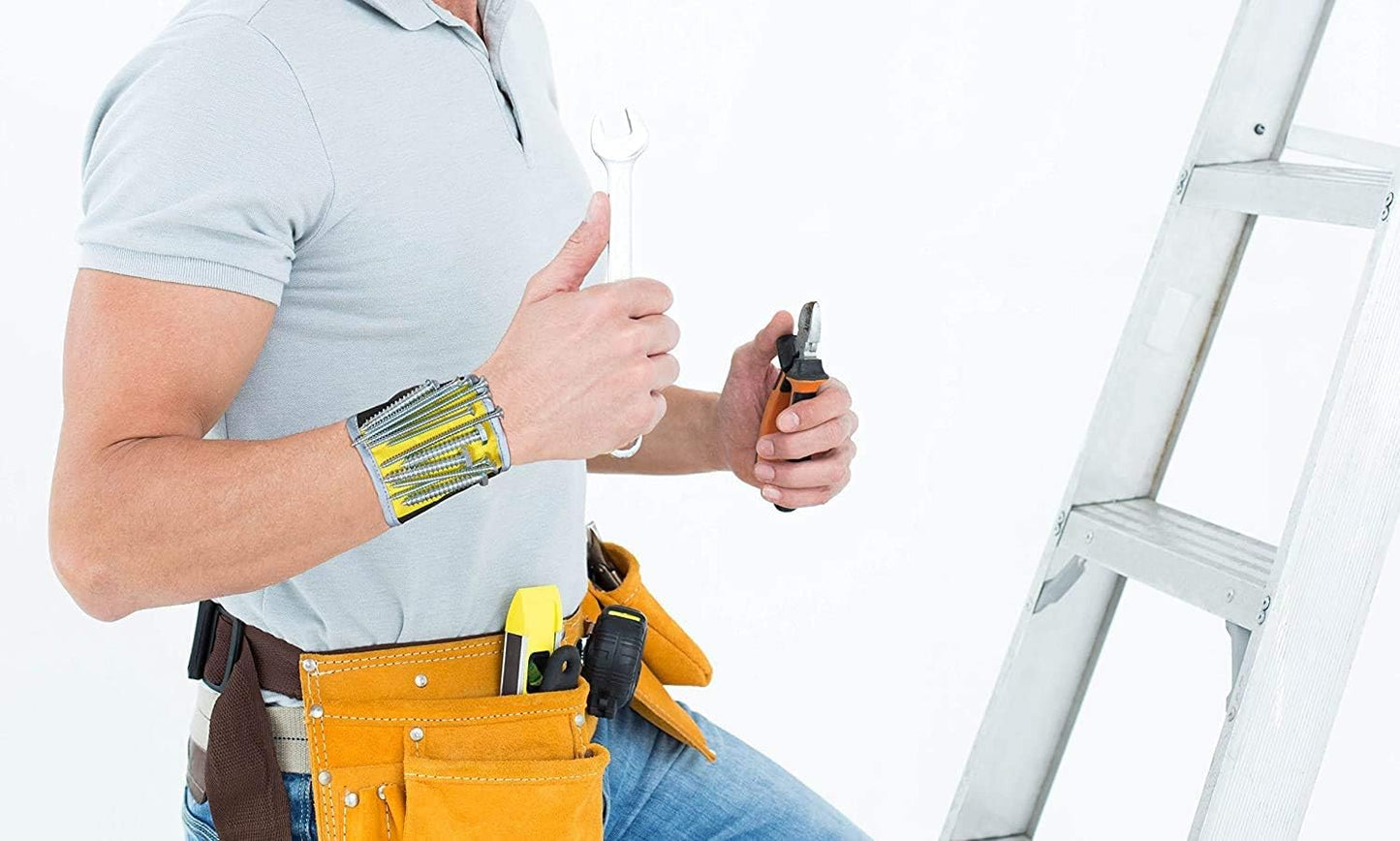Magnelex Magnetic Wristband – Workshop Organizer for Construction Site and Basement, Eliminates Dropped Nails Mid-Task