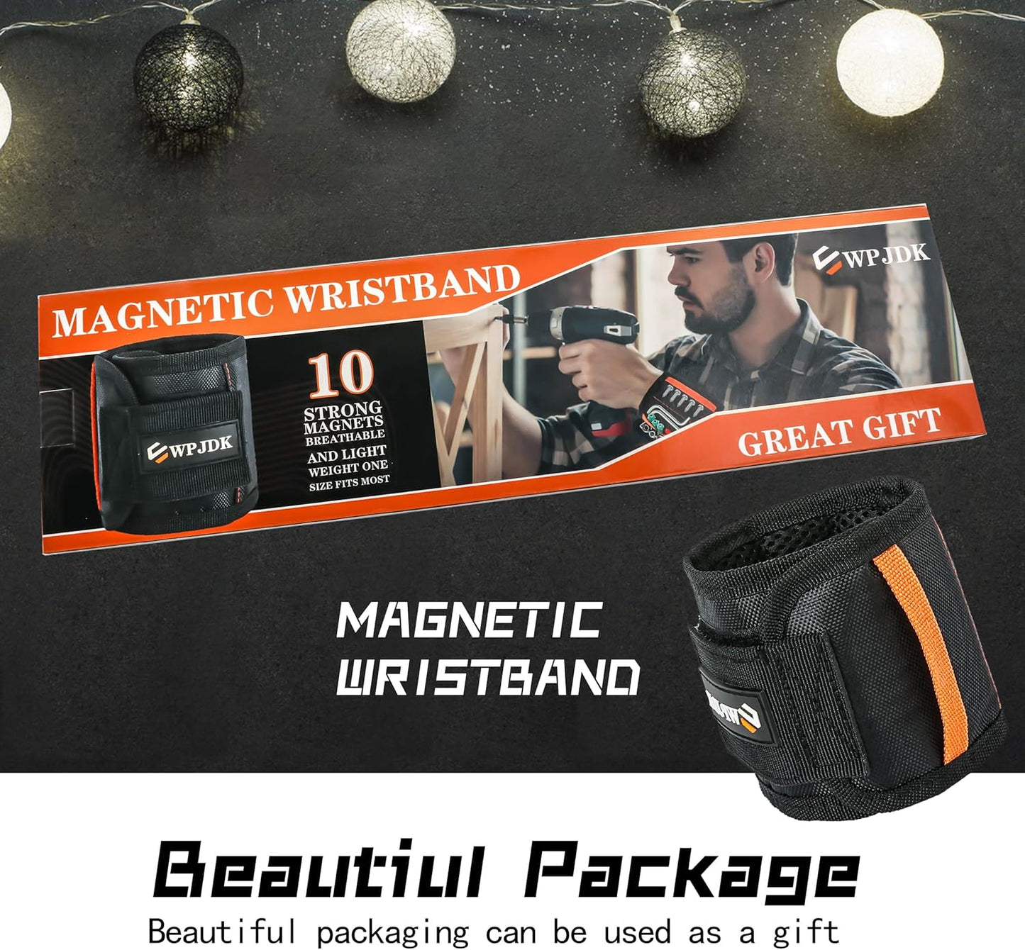 Magnetic Wristband Tool Holder – Housewarming Gift for New Homeowners, Keeps Fasteners Within Easy Reach