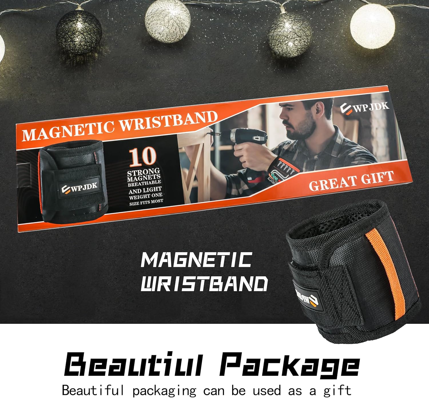 Magnetic Wristband Tool Holder – Housewarming Gift for New Homeowners, Keeps Fasteners Within Easy Reach