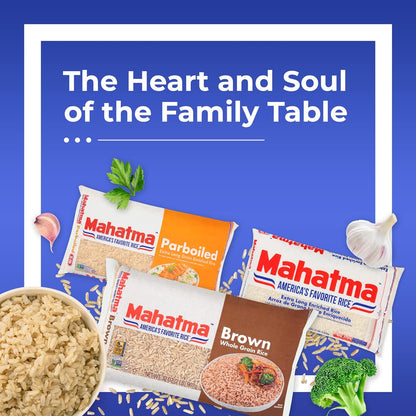 Mahatma Brown Rice Bulk 2 lb for Wholesome Family Meals, Quick Microwave Side for Busy Weeknights