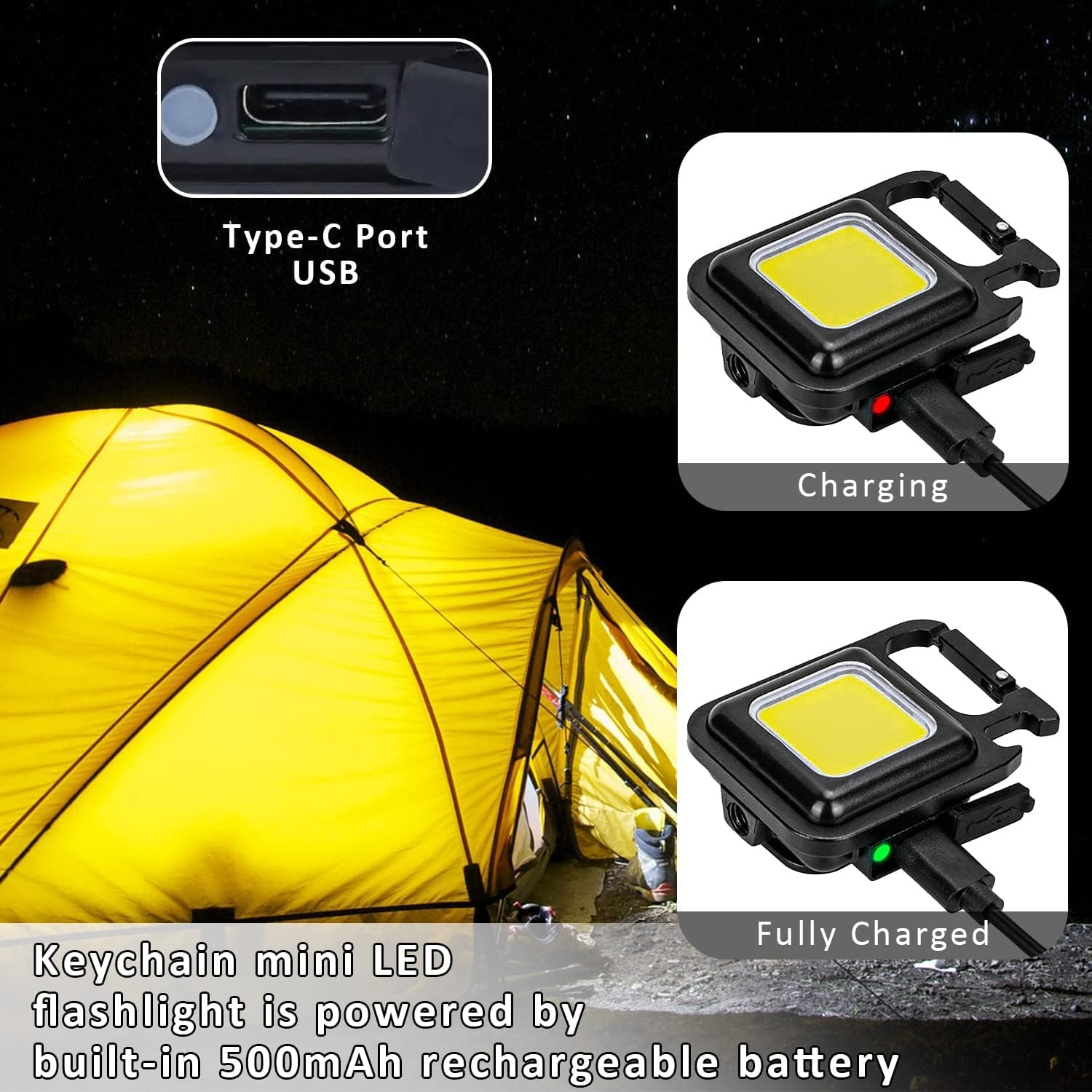 MAKDAK Magnetic LED Flashlight – Hands-Free Camp Lantern Alternative for Tent and Campsite