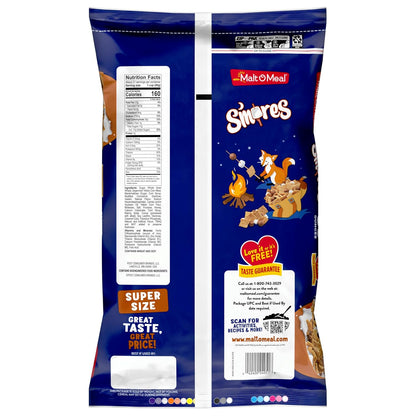 Malt-O-Meal S'mores Cereal – Holiday Hostess Gift with Marshmallow, Graham, and Chocolatey Bowl Mix, 30 oz