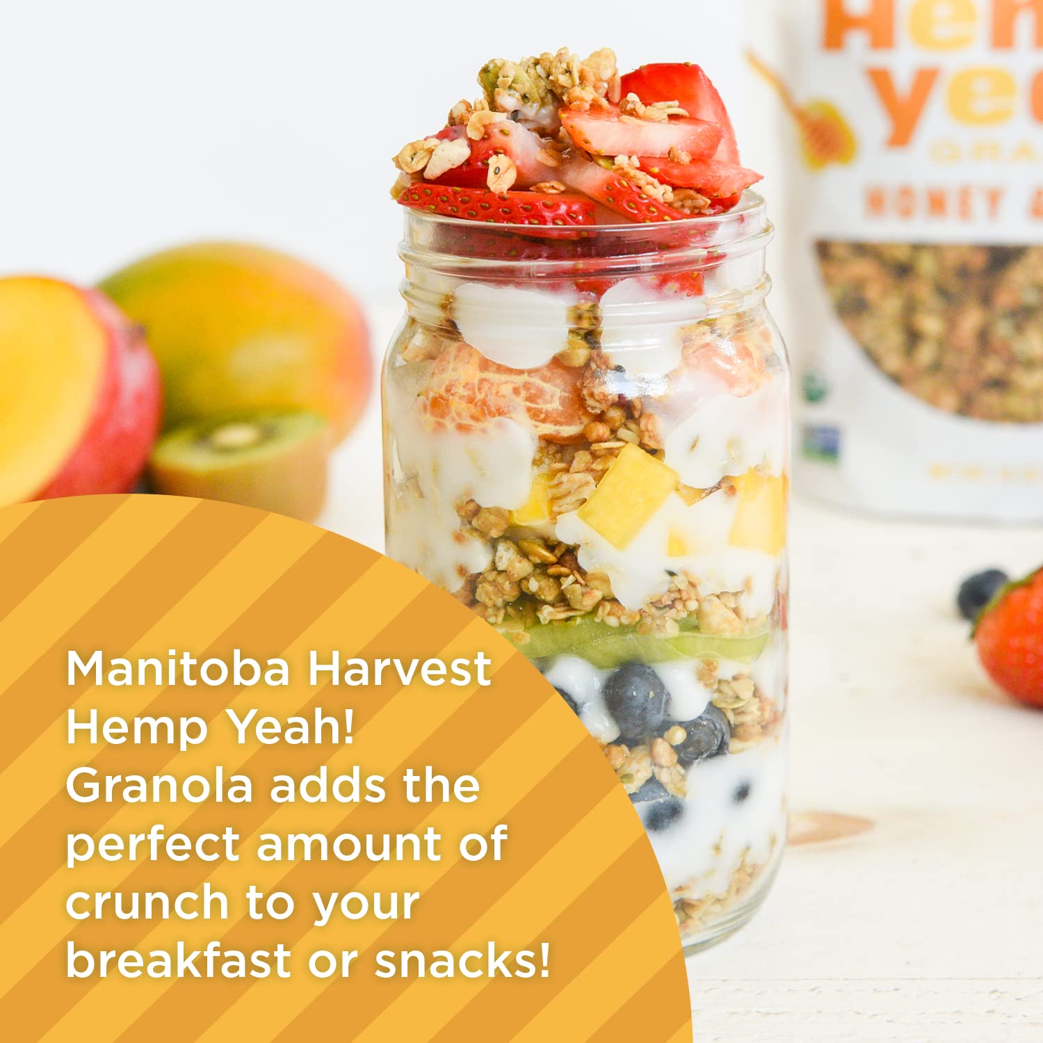 Manitoba Harvest Hemp Yeah Granola – Durable Crunchy Granola for Campsite and Road Trip Coolers