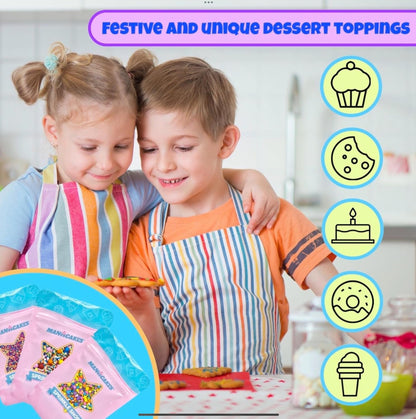 Manvscakes Allergen Friendly Blue Sprinkles – Wholesome Cake Decor for Wellness Focused Bakers