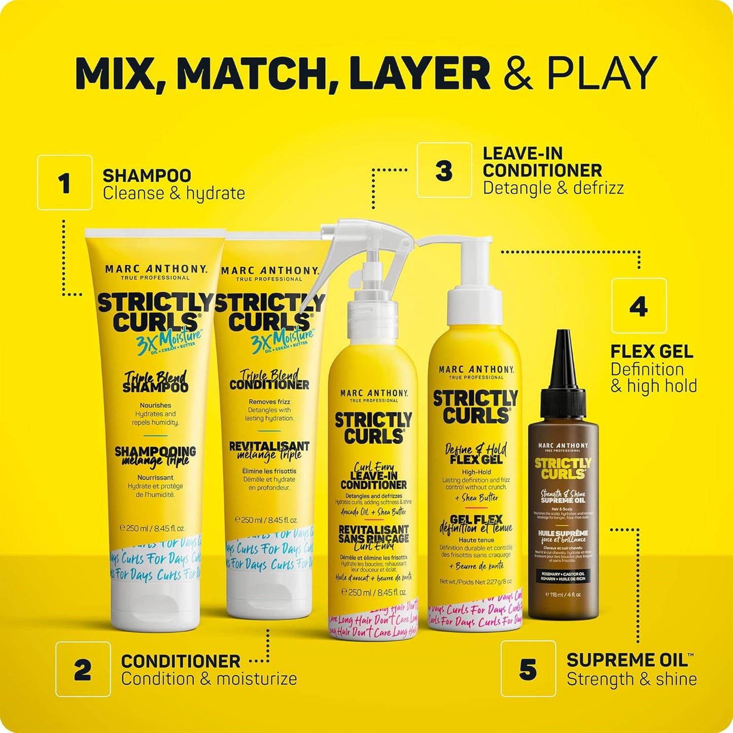 Marc Anthony Strictly Curls Styling Gel - Mother's Day Present for Mom Seeking Defined, Shiny, Humidity-Proof Curls