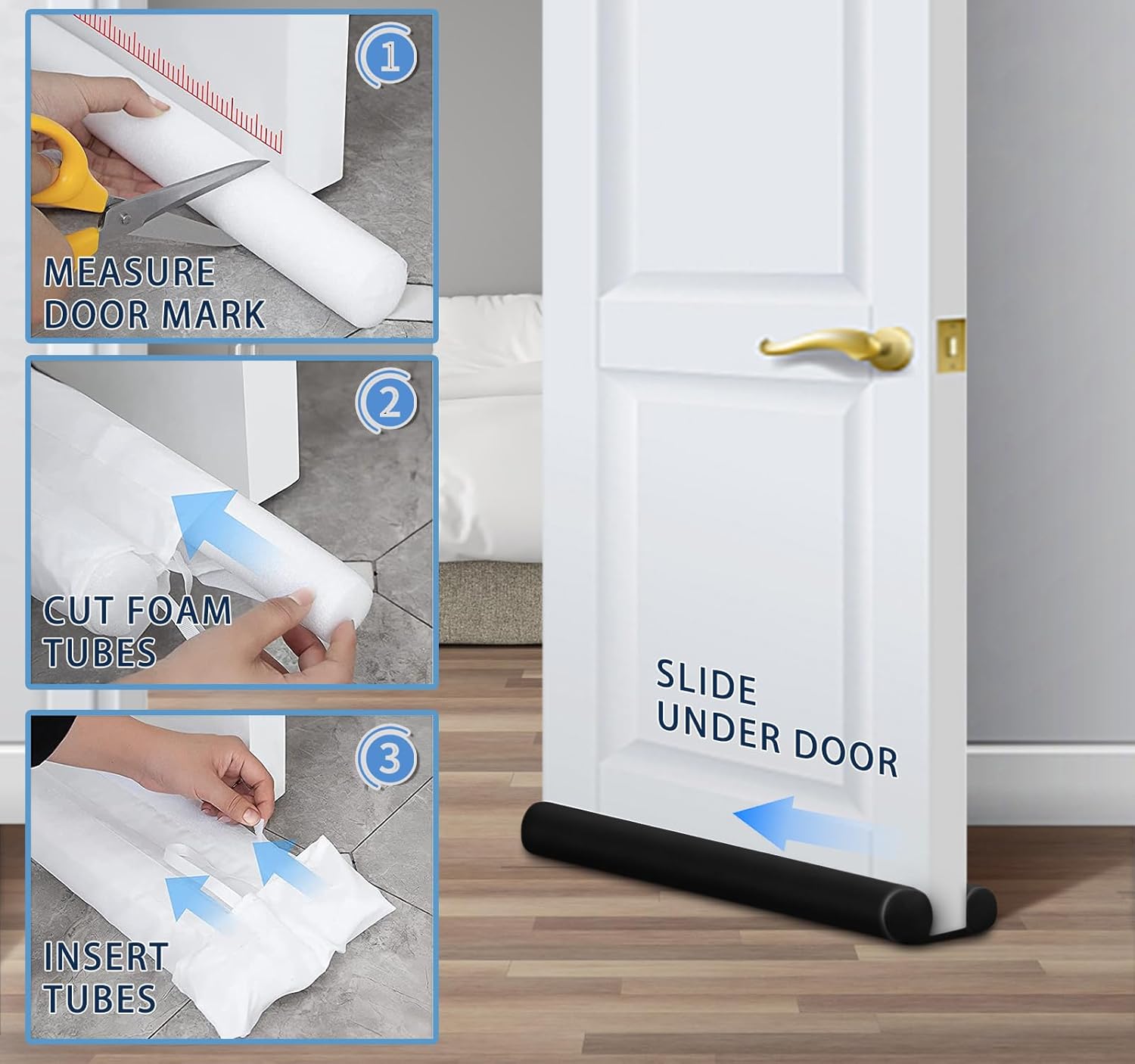 MAXTID Door Bottom Seal – Designer Doorway Accent Piece That Warms Up Drafty Apartment Bedrooms While Looking Modern