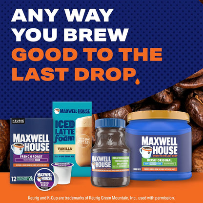 Maxwell House Decaf Original Medium Roast Ground Coffee – Practical Holiday Gift for Parents, Grandparents, and Seniors Who Love Coffee, 29.3 oz Canister