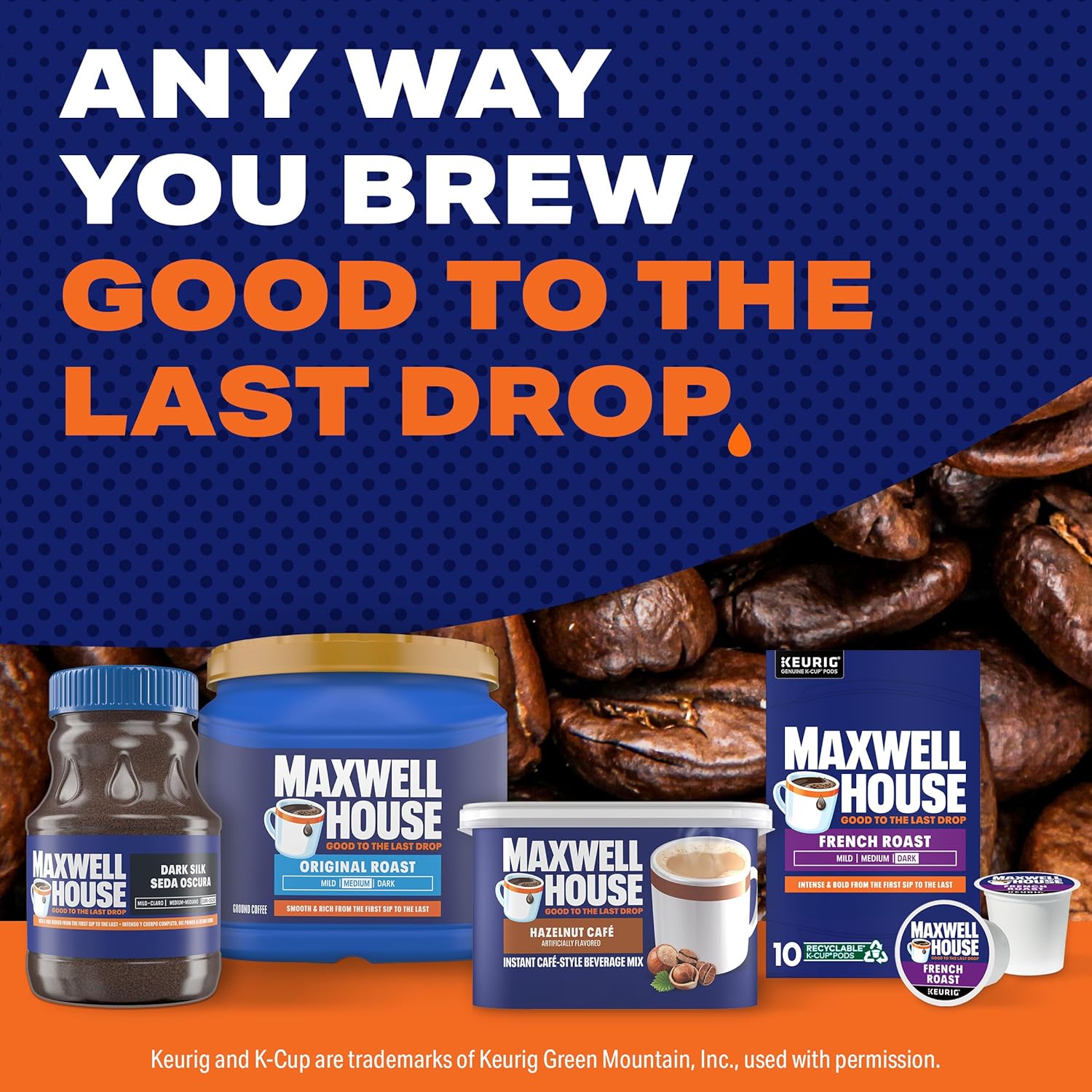 Maxwell House Instant Cafe Beverage – No-Brew Desk Coffee for Office Breakroom Productivity, Suisse Mocha, 9 oz