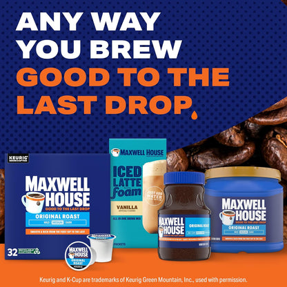 Maxwell House Original Roast K-Cup Pods for Intentional Kitchens, Individually Sealed Pods in a Neutral Pantry Box