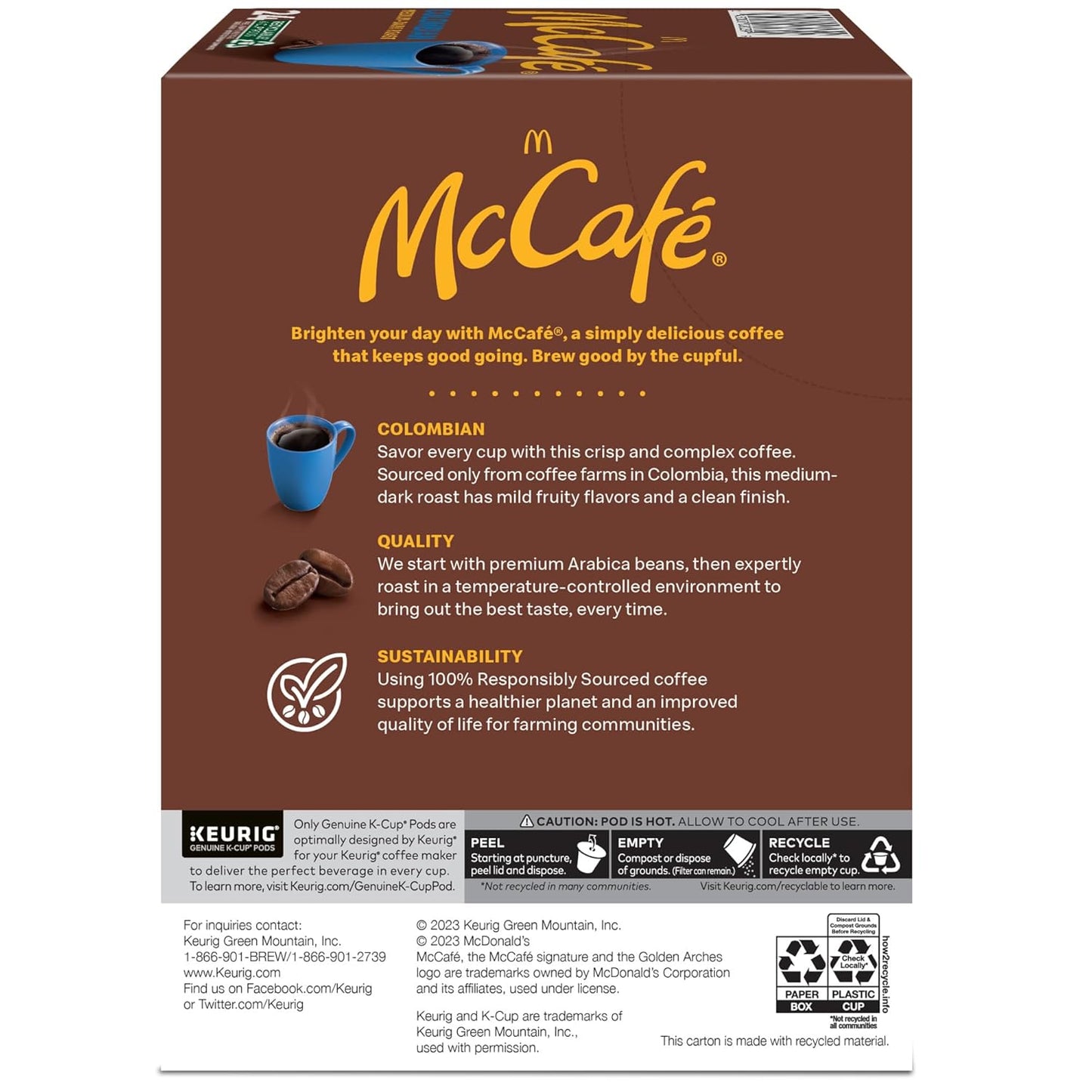 McCafe Colombian Keurig Pods – Thoughtful Holiday Gift for the Office Team, Bulk Coffee