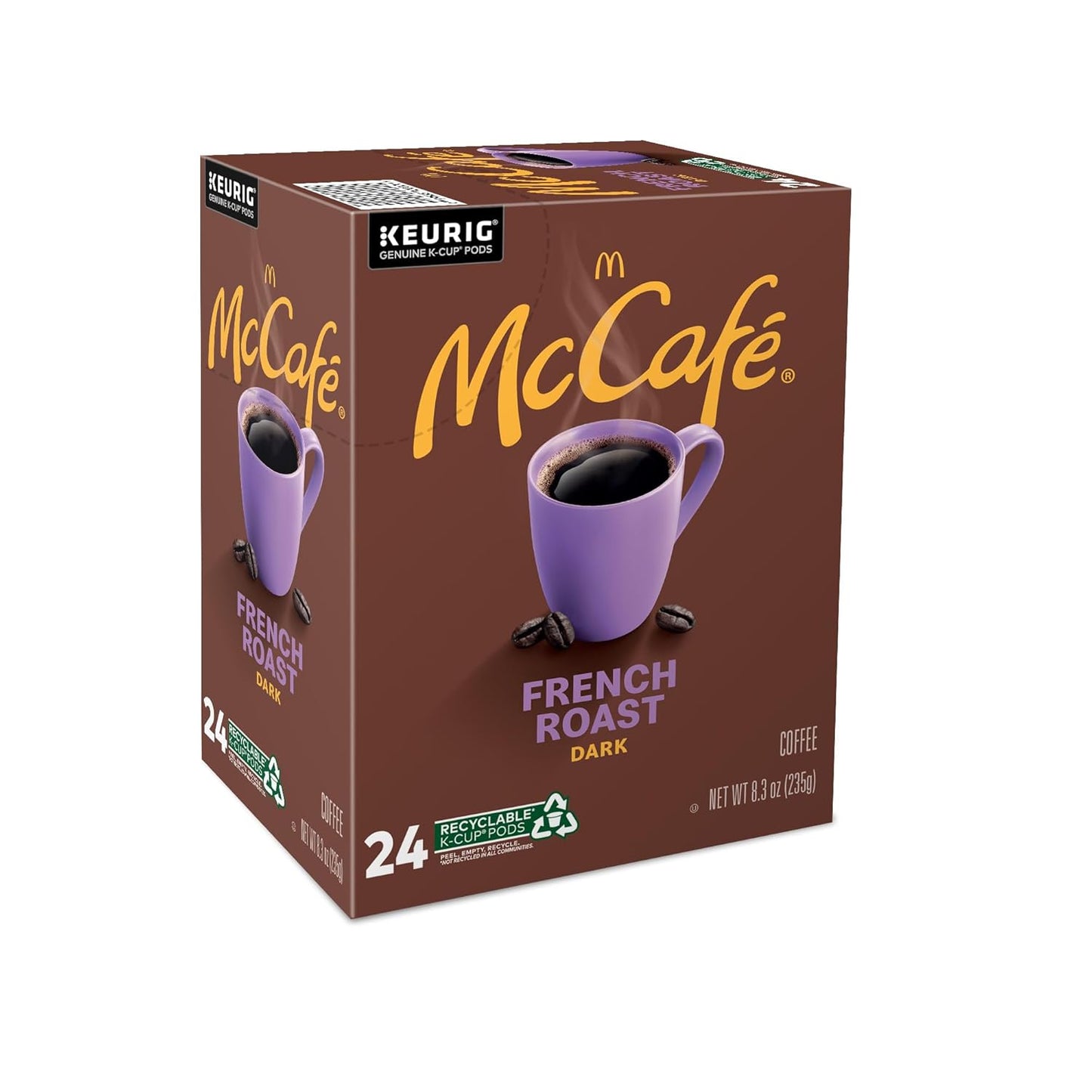 McCafe French Roast K-Cup Pods Holiday Gift for Coffee Lover, Bulk Dark Roast Coffee for Family Stocking Stuffer
