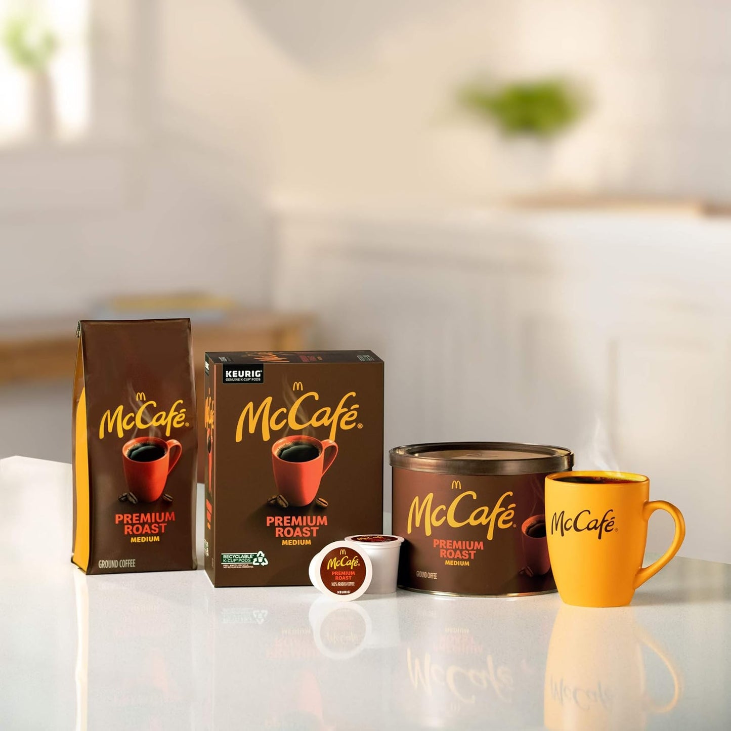 McCafe Premium Roast Medium Roast Ground Coffee 30 oz Canister – Holiday Gift for Coffee Lovers and McCafe Fans