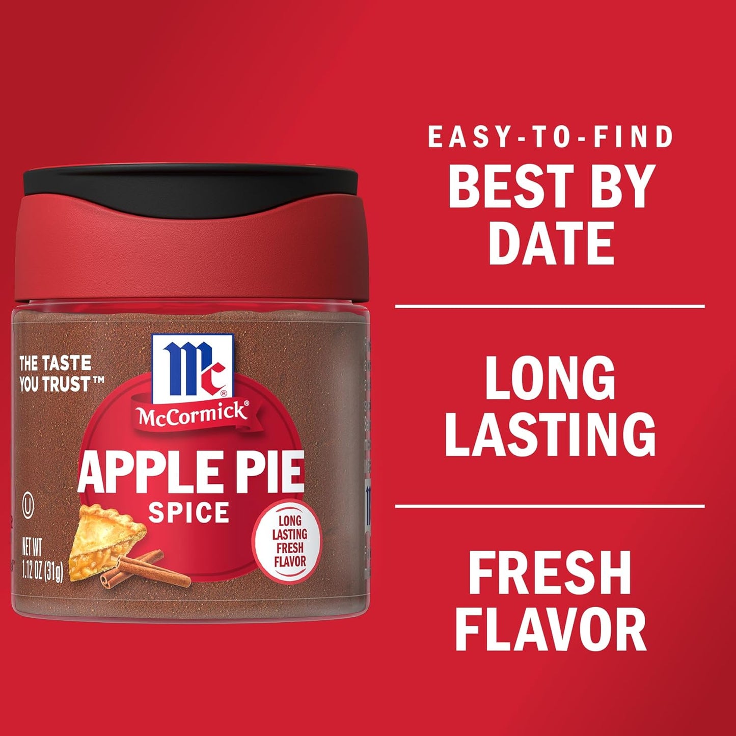 McCormick Apple Pie Spice 1.12 oz – Non-GMO Baking Spice for Children's Kitchen Helpers