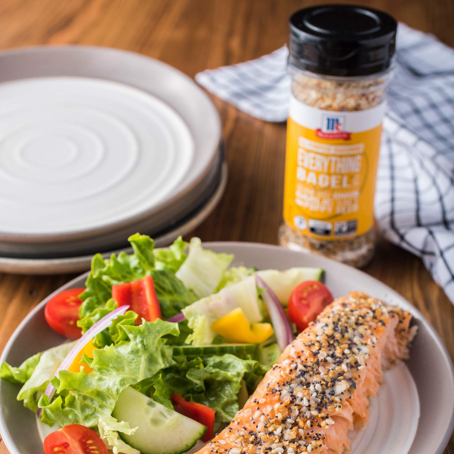 McCormick Everything Bagel All Purpose Seasoning – Zero Carb Flavor Boost for Weight Loss Diets, Single Jar