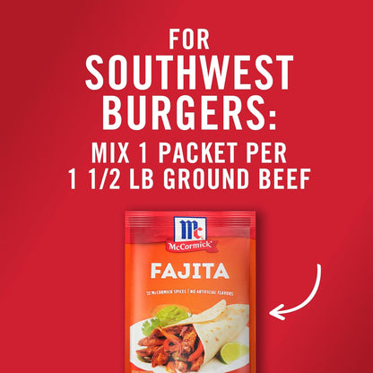 McCormick Fajita Seasoning Mix – Parent Approved Stovetop Dinner Packet for Kid Friendly Tex-Mex Meals