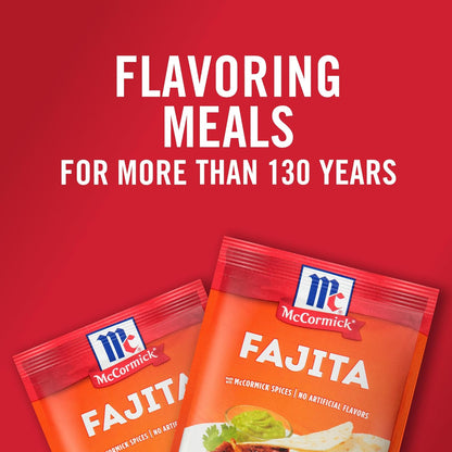 McCormick Fajita Seasoning Mix – Parent Approved Stovetop Dinner Packet for Kid Friendly Tex-Mex Meals