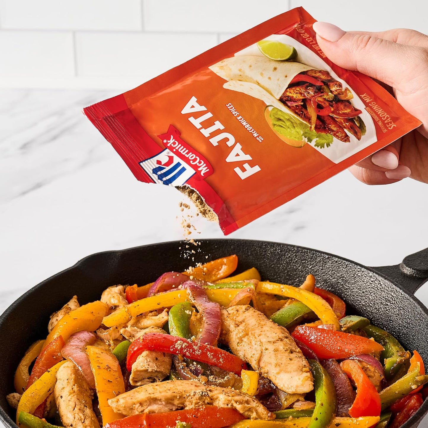McCormick Fajita Seasoning Mix – Parent Approved Stovetop Dinner Packet for Kid Friendly Tex-Mex Meals