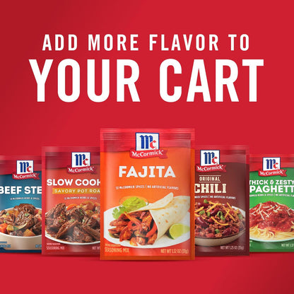 McCormick Fajita Seasoning Mix – Parent Approved Stovetop Dinner Packet for Kid Friendly Tex-Mex Meals