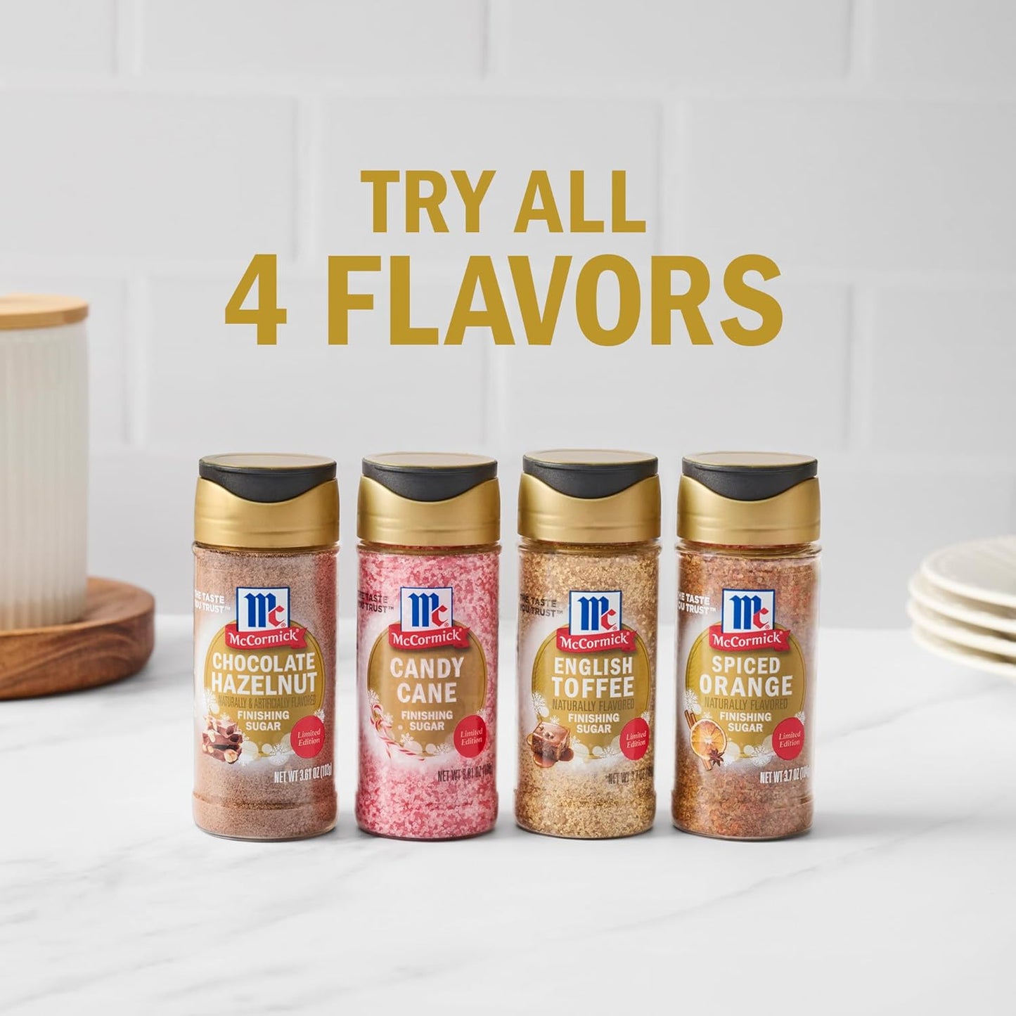 McCormick Finishing Sugar – Secret Santa & Valentine's Day Gift Idea, Multi-Flavor Limited Edition Sprinkle