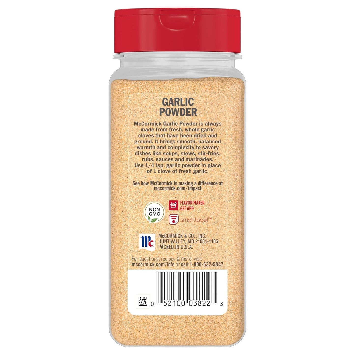 McCormick Garlic Powder – Bulk Size for Efficient Batch Cooking and Rubs, 8.75 oz