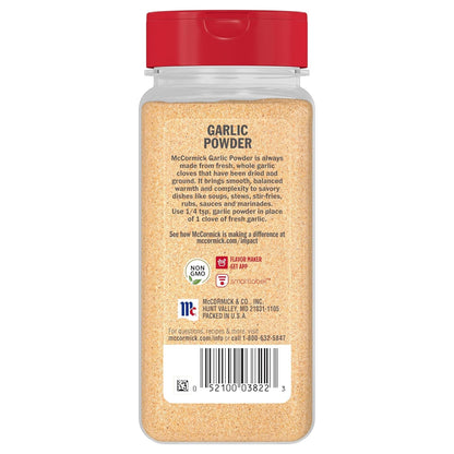 McCormick Garlic Powder – Bulk Size for Efficient Batch Cooking and Rubs, 8.75 oz