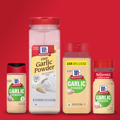 McCormick Garlic Powder – Bulk Size for Efficient Batch Cooking and Rubs, 8.75 oz